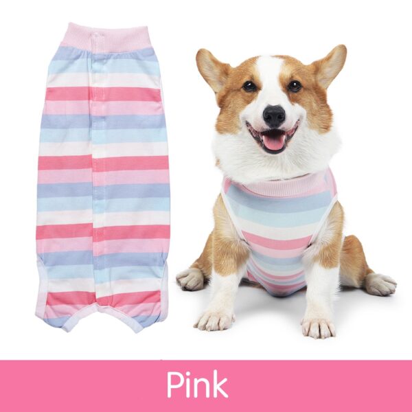 Dog Recovery Suit Small Dogs Strip Design - JHYFYWE001 - Image 6