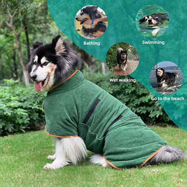 Dog Bathrobe Drying Towel Absorbent - JHYF004 - Image 3