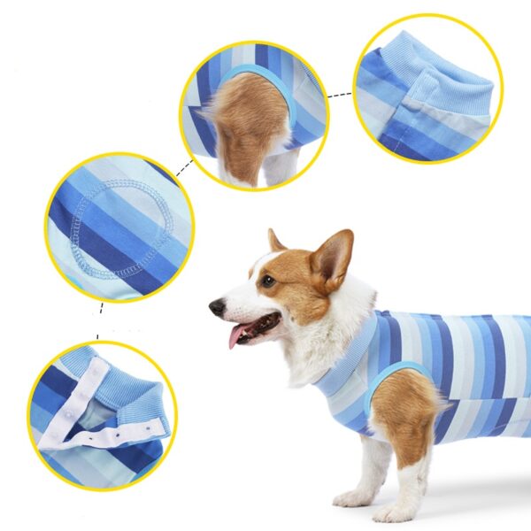 Dog Recovery Suit Small Dogs Strip Design - JHYFYWE001