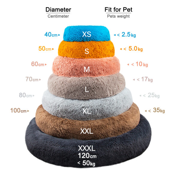 Donut Faux Fur Pet Bed 33colors Dropshipping - JHGW001 - Image 3