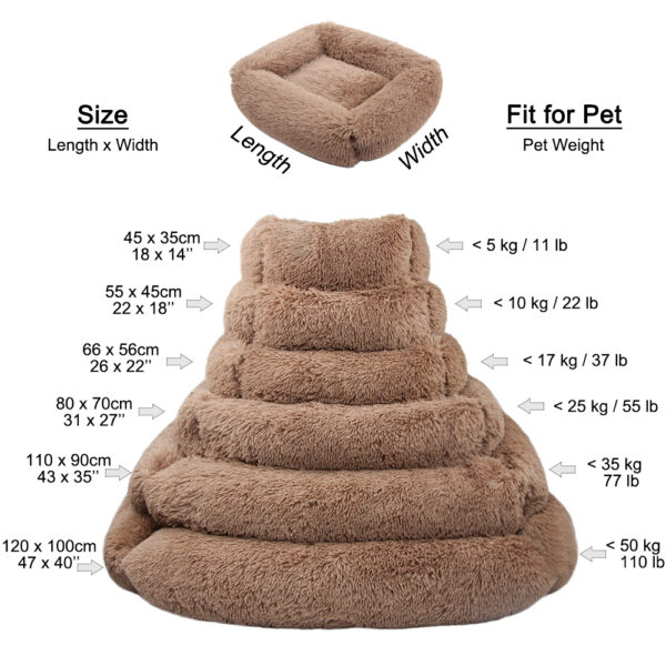 Faux Fur Rectangle Pet Bed 33colors Dropshipping - JHGW002 - Image 4