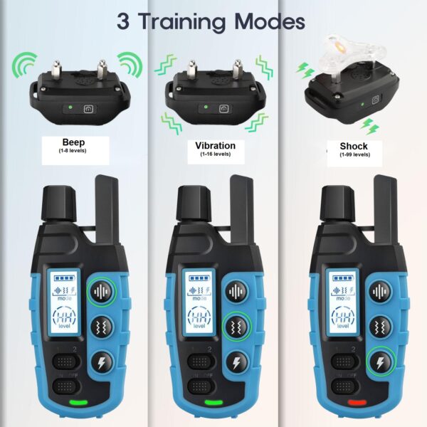 Dog Training Collar Beep Vibration Shock - JHXQZCRS2 - Image 3