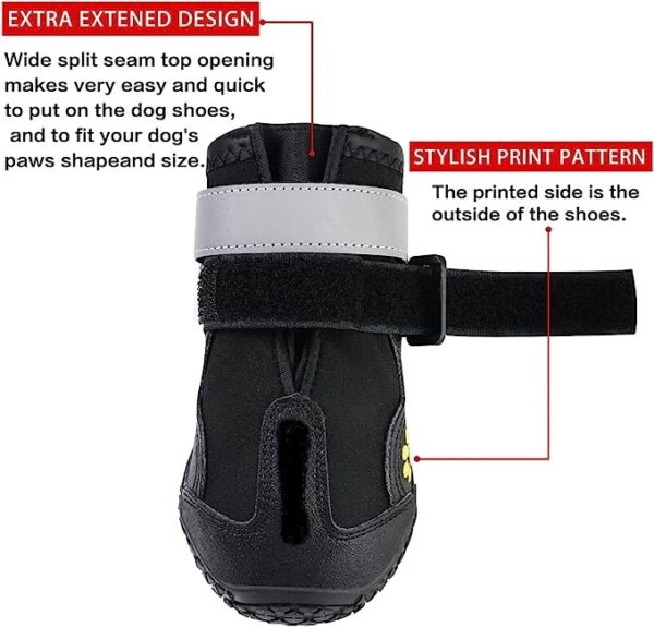 Dog Shoes Waterproof 4Pack - JHXZ001 - Image 2