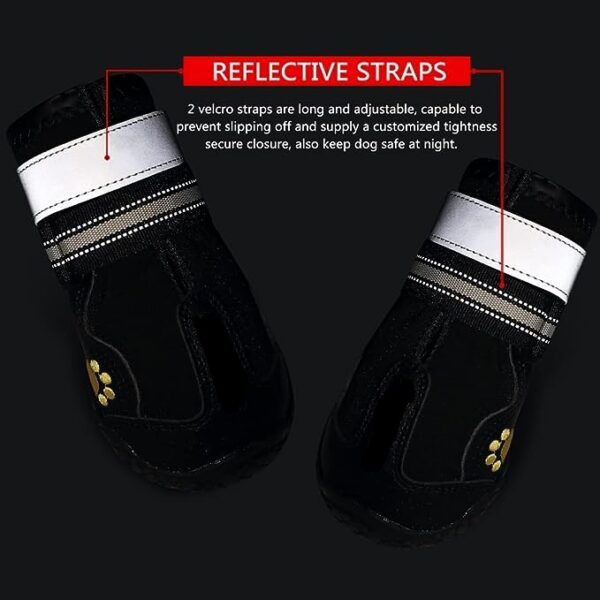 Dog Shoes Waterproof 4Pack - JHXZ001 - Image 3