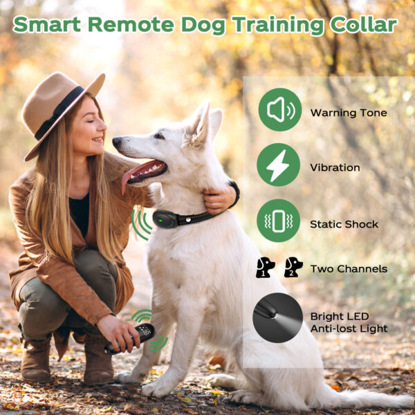 Dog Training Collar Beep Vibration Shock - JHXQZCVS2 - Image 2