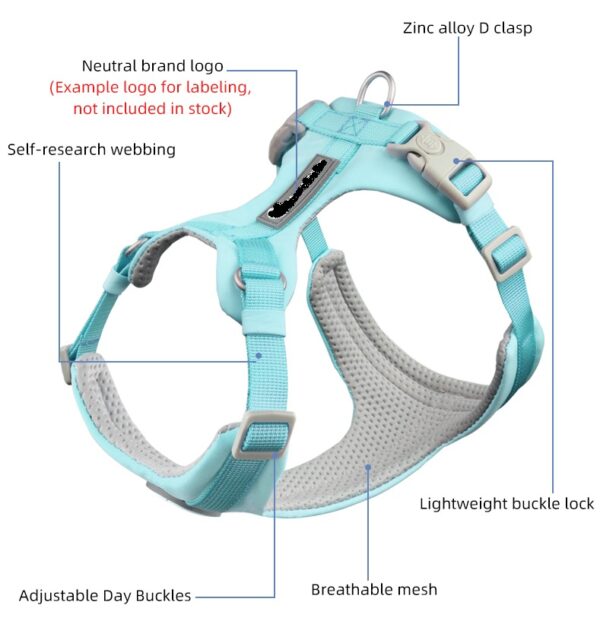 Dog Harness Adjustable No Pull - JHXBHH201 - Image 3