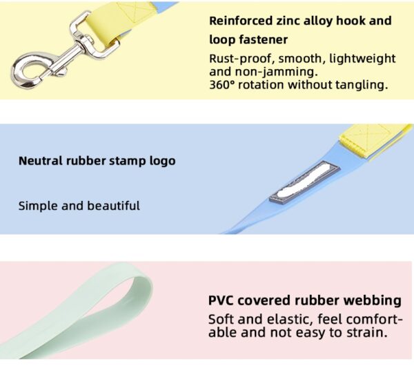 PVC Covered Ribbon Dog Leash JHQYLL337 - Image 3