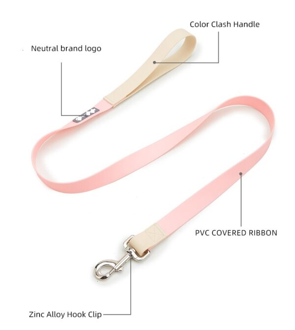 PVC Covered Ribbon Dog Leash JHQYLL337 - Image 2