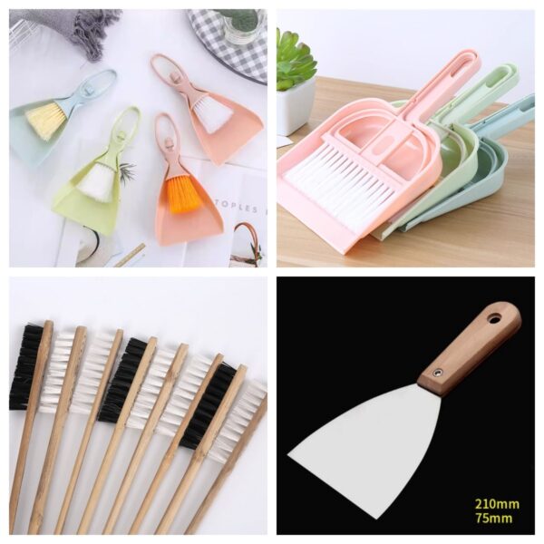 Cage Cleaning Brush Mini Dustpan and Broom Droppings Scraper - JHN018