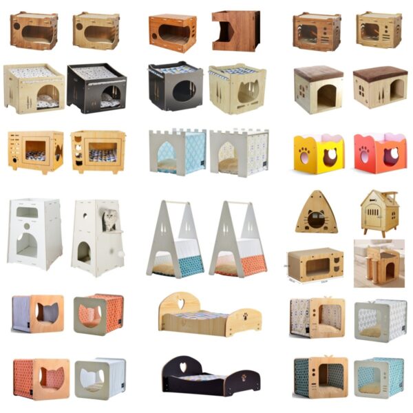 Wooden Cat House Lounger - JHMF011 - Image 4