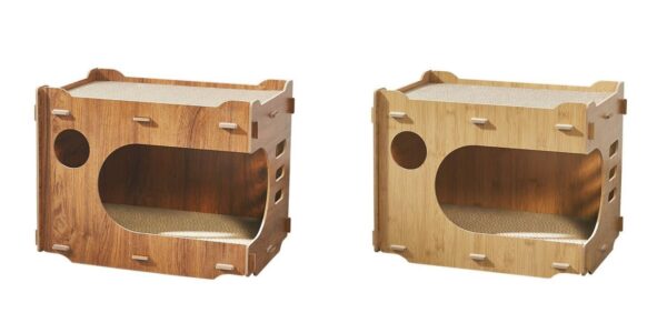 Wooden Cat House Lounger - JHMF013