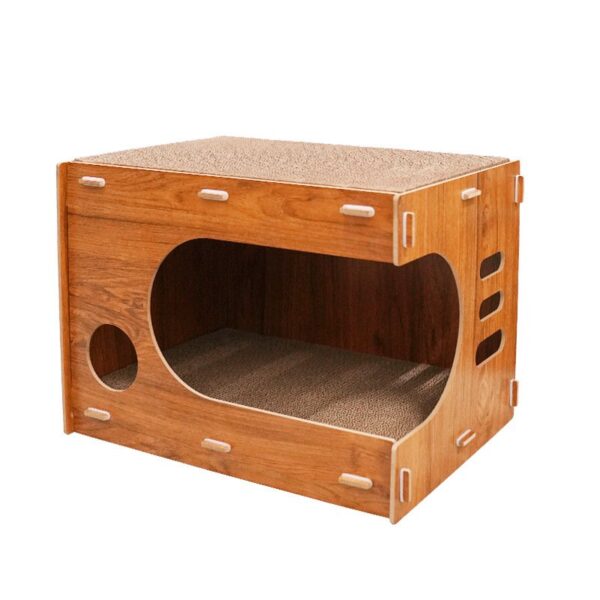 Wooden Cat House Lounger - JHMF013 - Image 6
