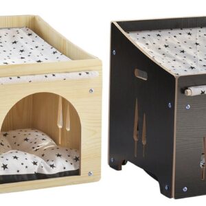 Wooden Cat House Lounger - JHMF015