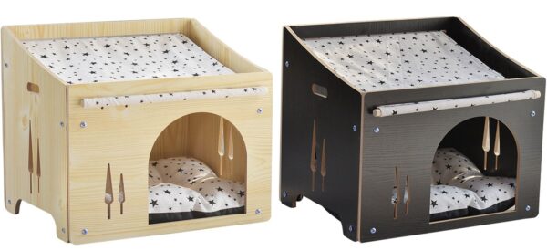 Wooden Cat House Lounger - JHMF015