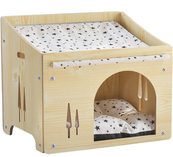 Wooden Cat House Lounger - JHMF015 - Image 3