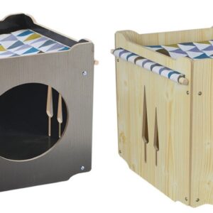 Wooden Cat House Lounger - JHMF016