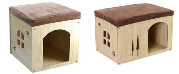 Wooden Cat House Lounger - JHMF017
