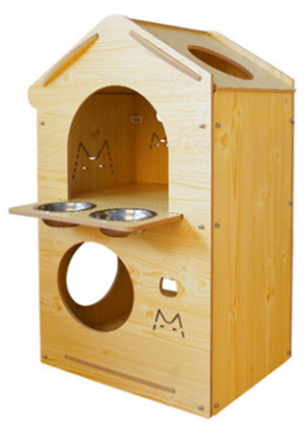 Wooden Cat House Lounger - JHMF055 - Image 4