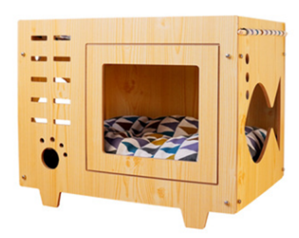 Wooden Cat House Lounger - JHMF057 - Image 2