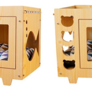 Wooden Cat House Lounger - JHMF057