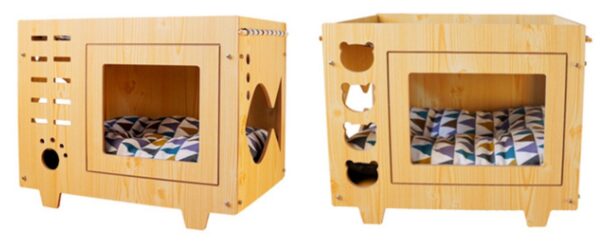 Wooden Cat House Lounger - JHMF057