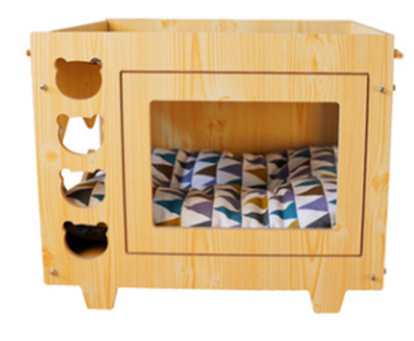 Wooden Cat House Lounger - JHMF057 - Image 3