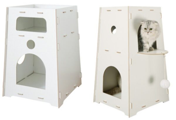 Wooden Cat House Lounger - JHMF059