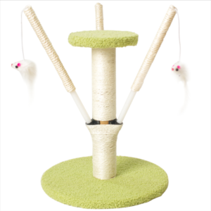 Cat Scratching Post with Top Perch and Feather Toy - JHMPJMH11