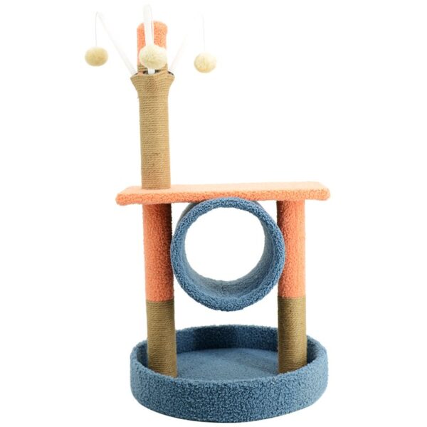 Cat Scratching Post with Top Perch and Play Tunnel - JHMPJM009