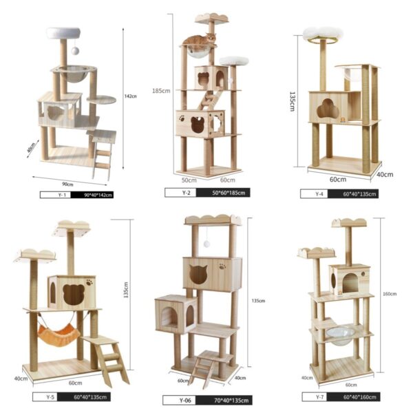 Multi- Level Cat Condo Cat Tree Towel with Platform - JHMPJY23 - Image 2