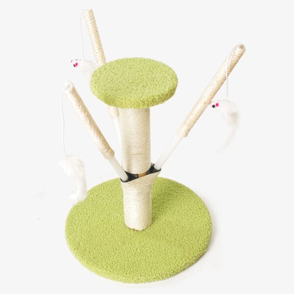 Cat Scratching Post with Top Perch and Feather Toy - JHMPJMH11 - Image 2