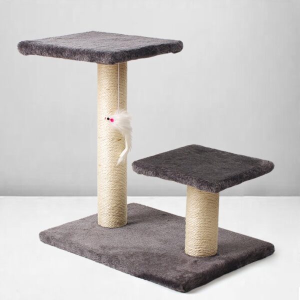 Cat Scratching Post with Top Perch and Feather Toy - JHMPJM004 - Image 3
