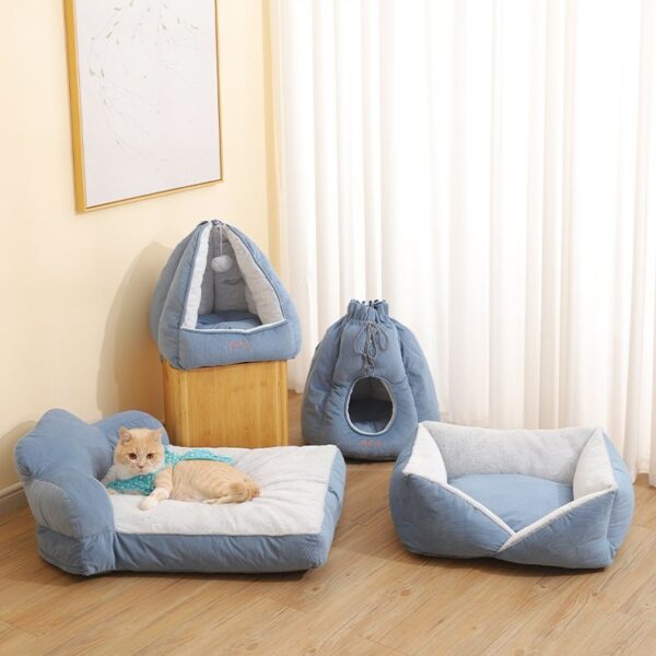 Convertible Triangular Cat Bed Cave - JHMW016 - Image 3