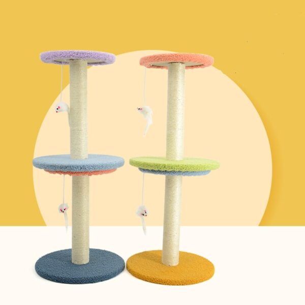 Cat Scratching Post with Top Perch and Feather Toy - JHMPJMH01 - Image 4