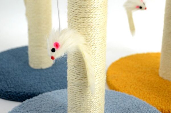 Cat Scratching Post with Top Perch and Feather Toy - JHMPJMH01 - Image 3