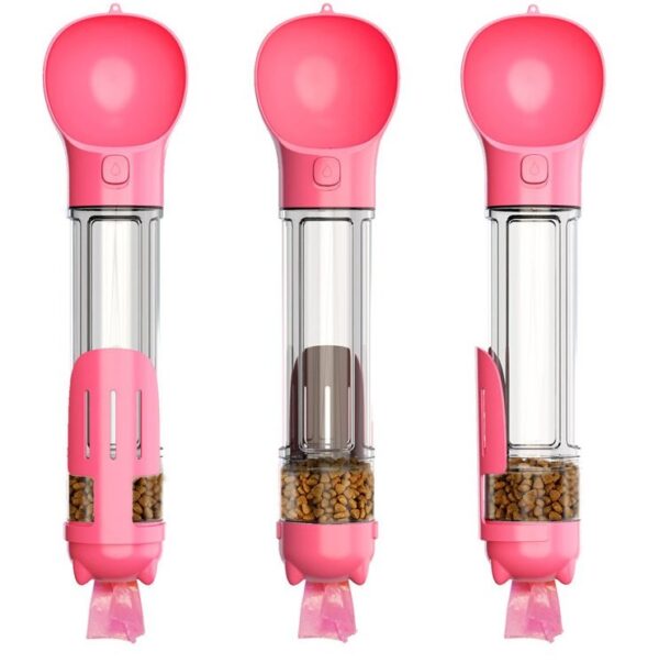 4 in 1 Portable Pet Water Bottle with Poop Bag- JHSB006 - Image 5