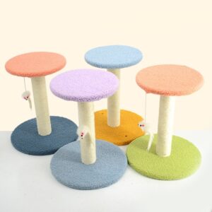 Cat Scratching Post with Top Perch and Feather Toy - JHMPJMH01