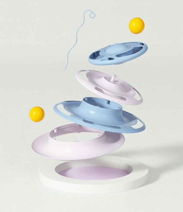 3 Layer Turntable Ball Cat Toy - JHMWJ001 - Image 8