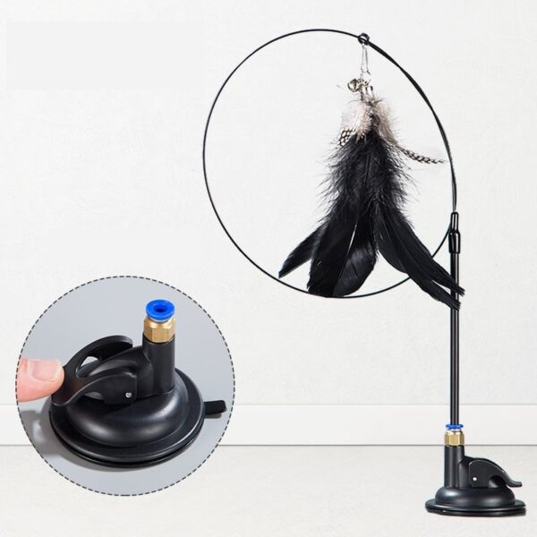 Teaser Feather Suction Cup Cat Toy - JHMWJ029 - Image 3