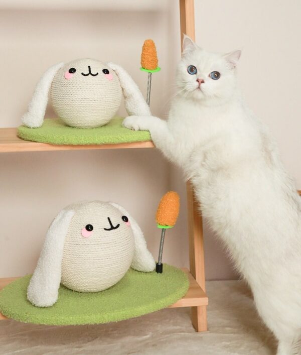 Rabbit Cat Scratcher with Spring Ball - JHMPJMF18 - Image 5