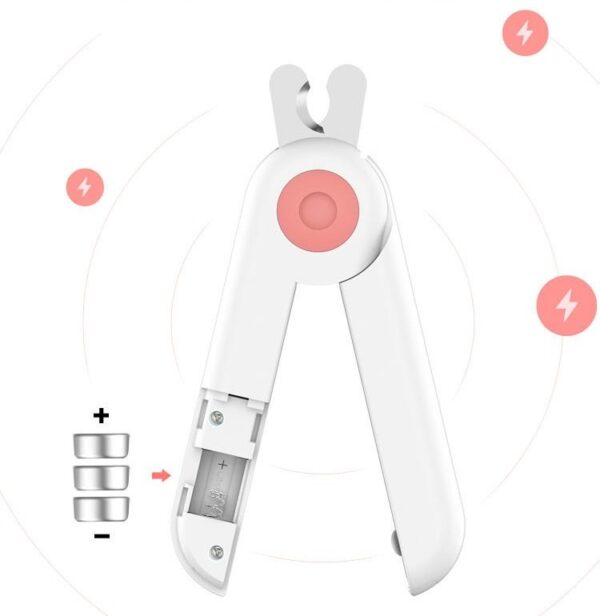 Cat Dog Pet Nail Clippers Trimmer with LED Light Hidden Nail File - JHMR016 - Image 7