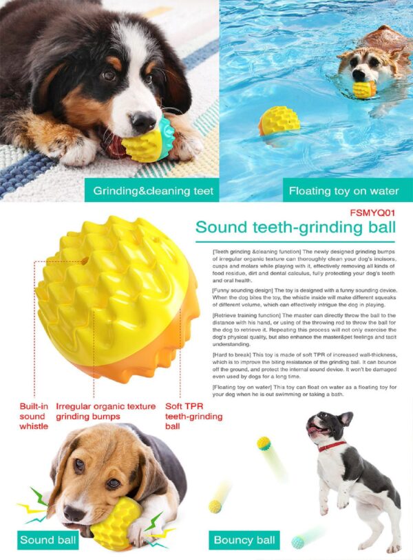 Boucy Ball Chew Squeeky Dog Toy - JHGWJ011