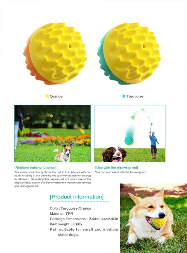 Boucy Ball Chew Squeeky Dog Toy - JHGWJ011 - Image 2