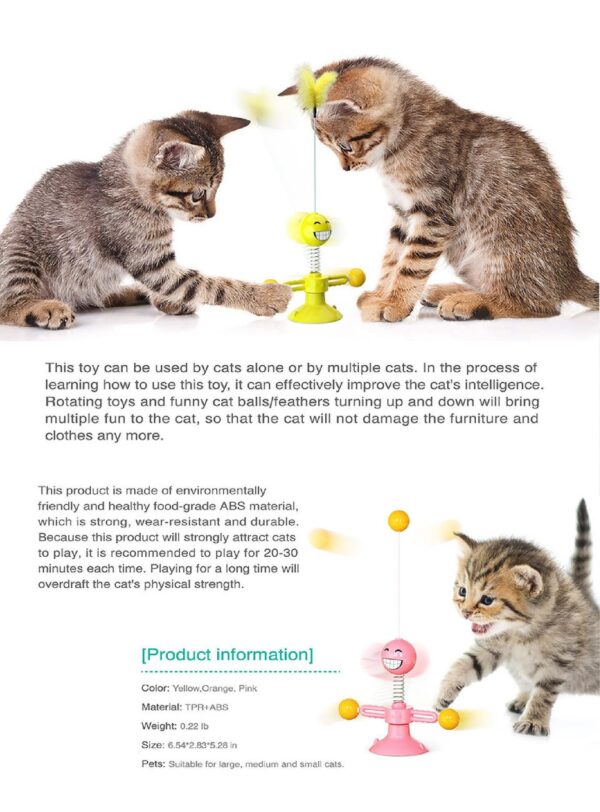 Spring Doll Turntable Cat Toy - JHMWJ011 - Image 2