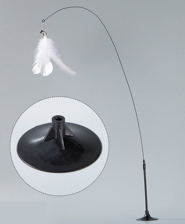 Teaser Feather Suction Cup Cat Toy - JHMWJ029 - Image 4
