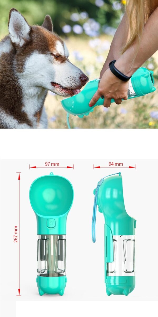 4 in 1 Portable Pet Water Bottle with Poop Bag- JHSB006 - Image 4