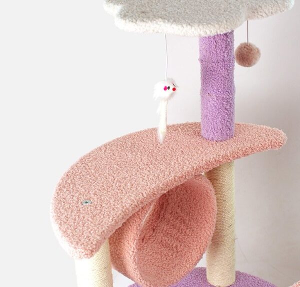 Cat Scratching Post with Top Perch and Play Tunnel - JHMPJMH19 - Image 9
