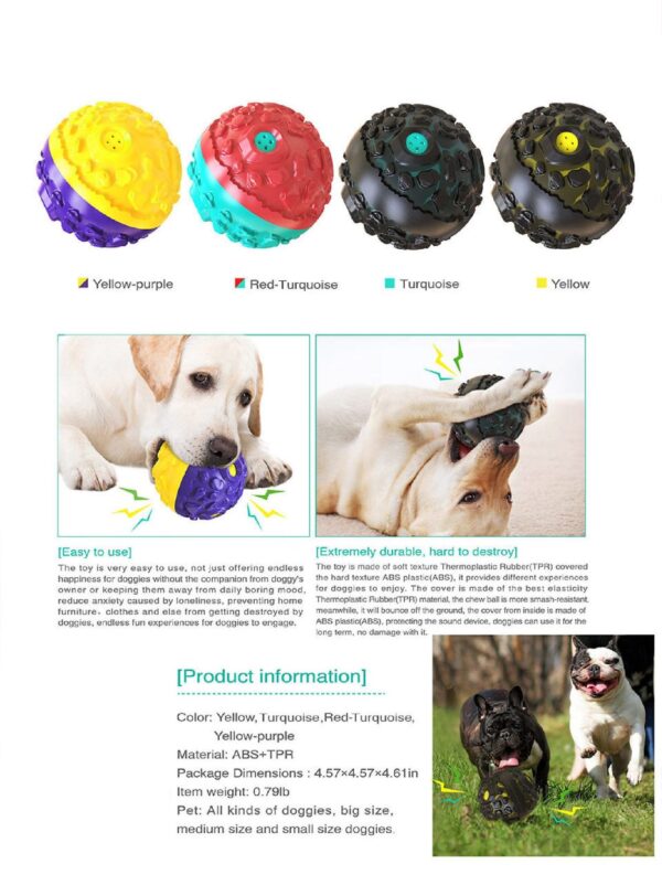 Meteorite Chew Squeeky Dog Toy - JHGWJ012 - Image 2