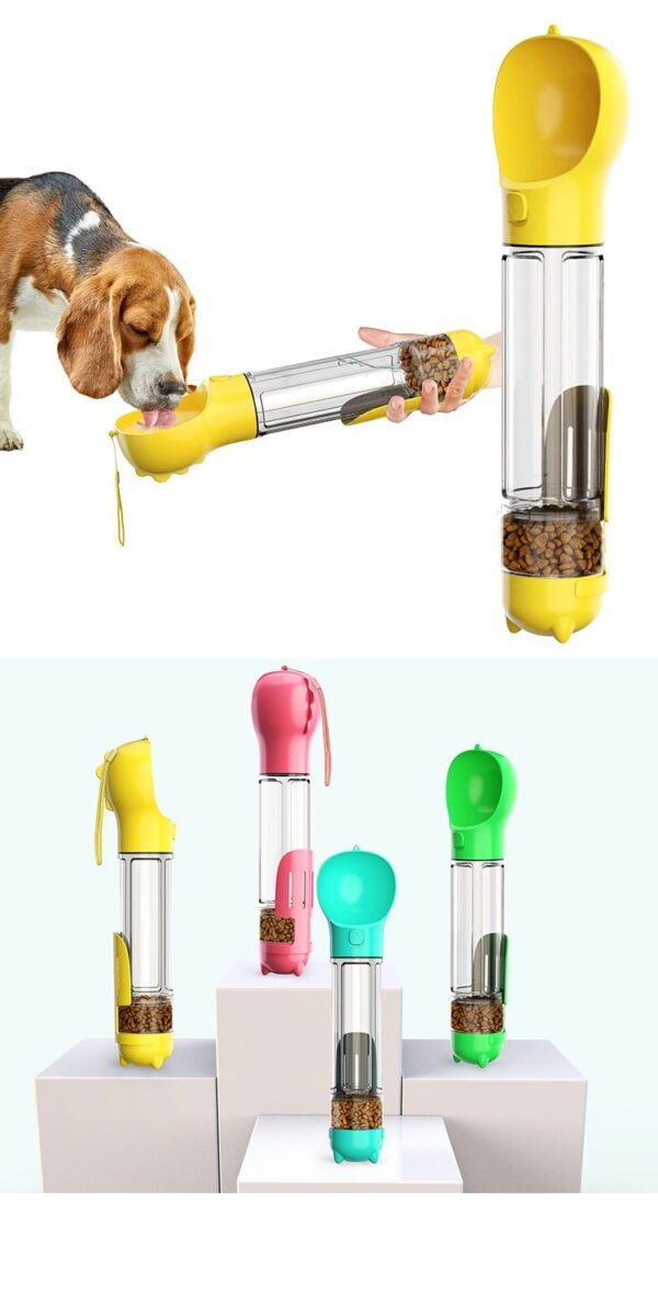 4 in 1 Portable Pet Water Bottle with Poop Bag- JHSB006 - Image 2
