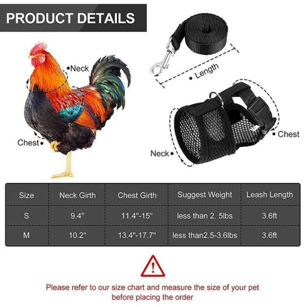 Adjustable Easter Chicken Harness with Matching Belt - JHXDW022 - Image 4